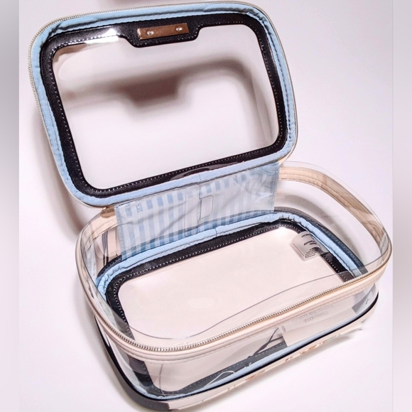 Nip luxury VS limited ed bridal triple blue floral zip bag online exclusive - Picture 2 of 8